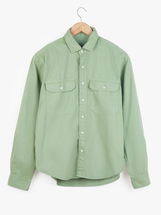 Green double flap pocket shirt